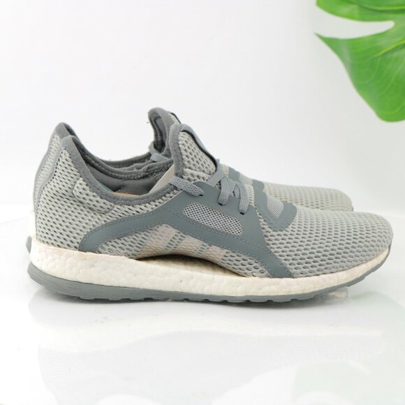 Adidas Womens Boost Running Shoe Size 8 All Terrain Sneaker Gray Stretch Knit - Picture 4 of 12